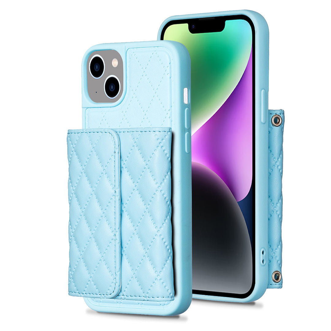 BF23-Style For iPhone 14 Plus Kickstand Phone Shell Horizontal Card Holder PU Leather TPU Phone Case BF23-Style For iPhone 14 Plus Kickstand Phone Shell Horizontal Card Holder PU Leather TPU Phone Case